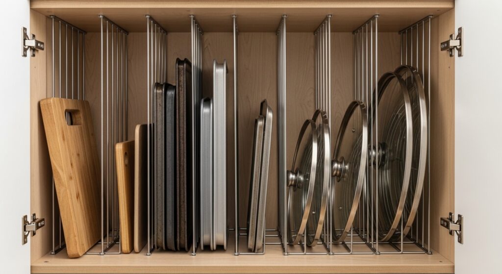 Vertical cabinet dividers