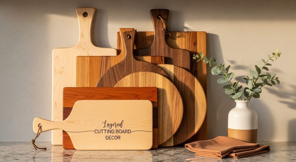 Layered Cutting Board Decor