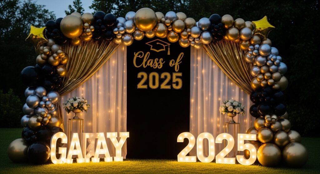 Graduation Backdrop Setup