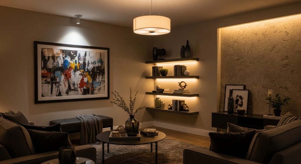 Accent lighting focus