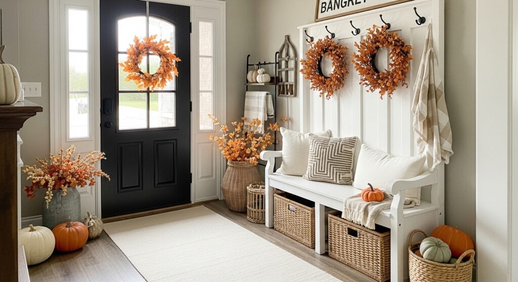 Farmhouse Fall Entryway