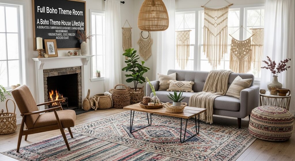 Full Boho Theme Room