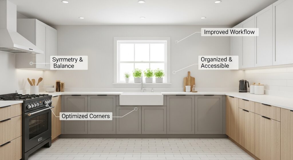Square Kitchen Layout