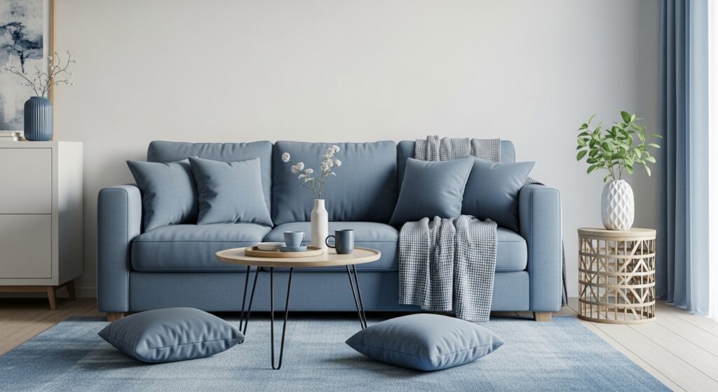 Blue Interior Living Room
