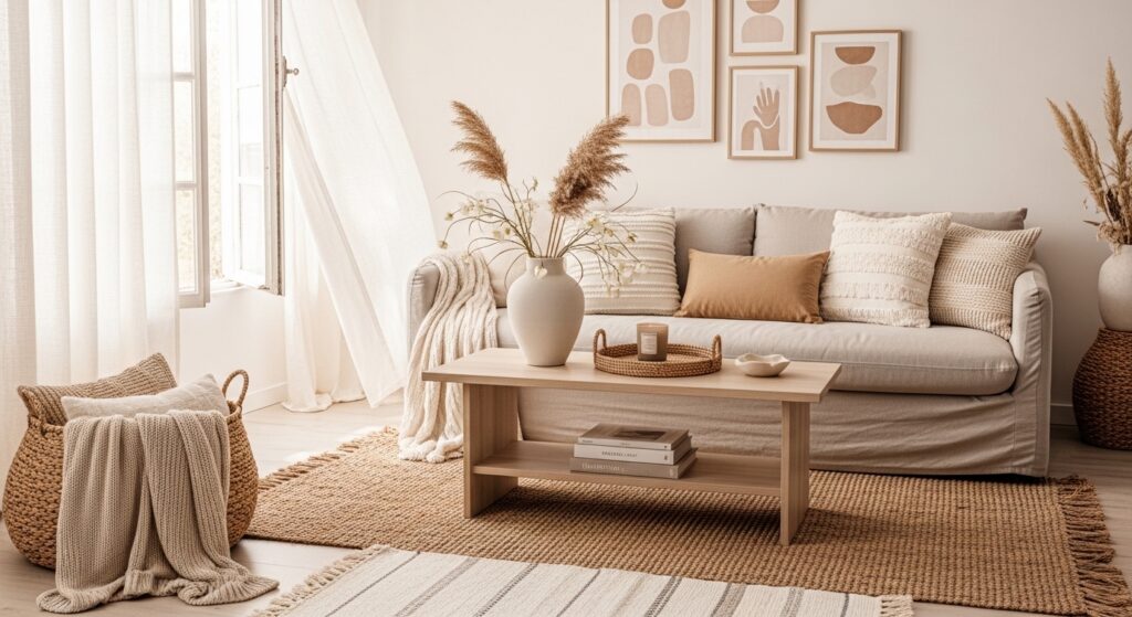 Neutral Summer Decor Setup