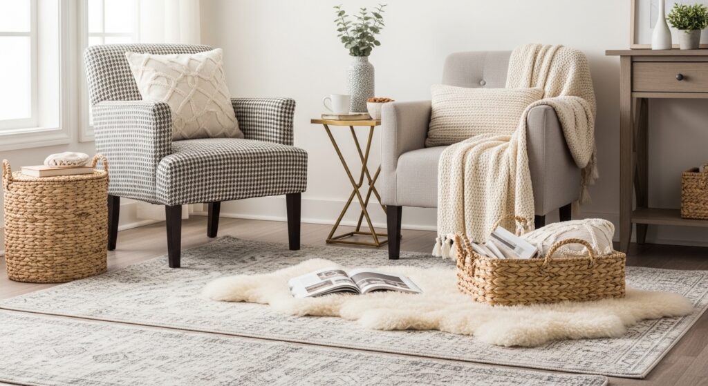 Cozy Rug Layers for Warmth room