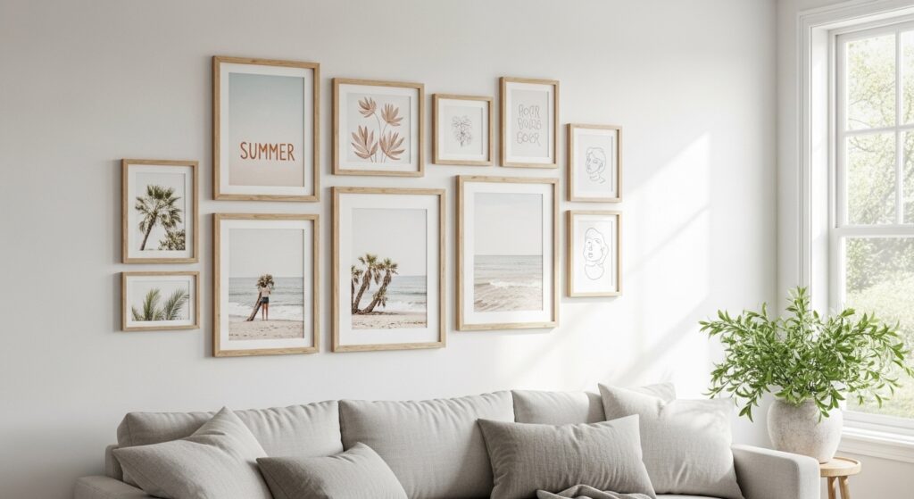 Natural Wood Frames Wall