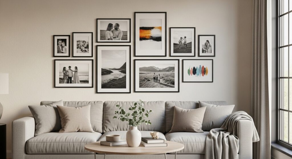 Living Room Photo Display