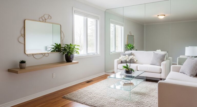 Small Room Makeover with Mirrors