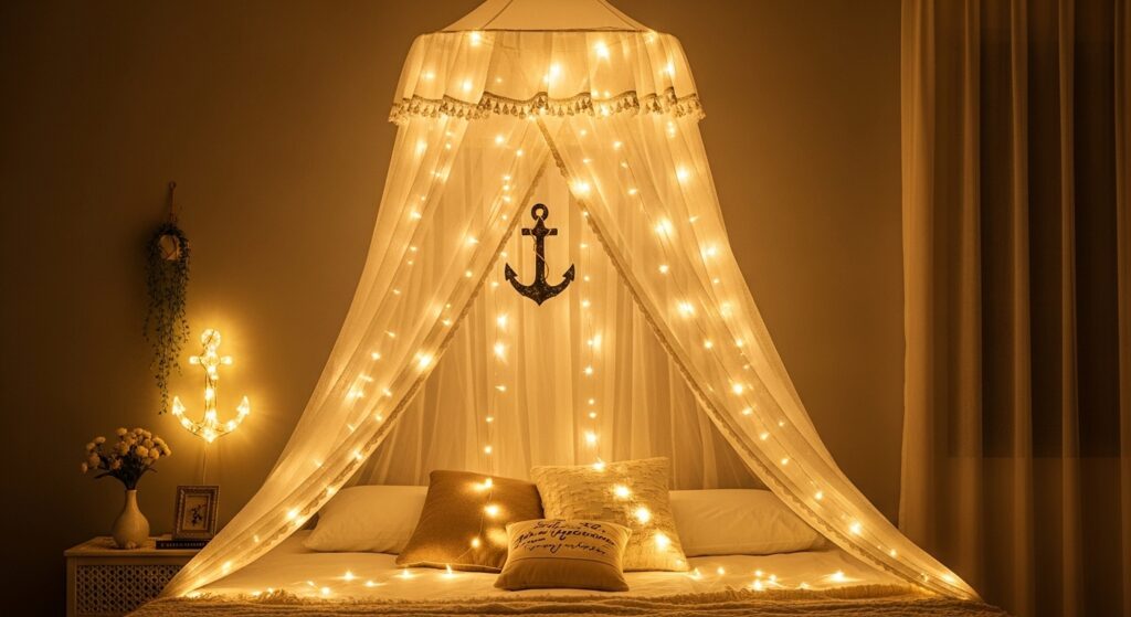Bed canopy lights
