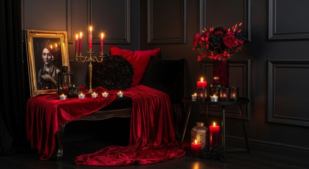 Cozy Halloween Living Room