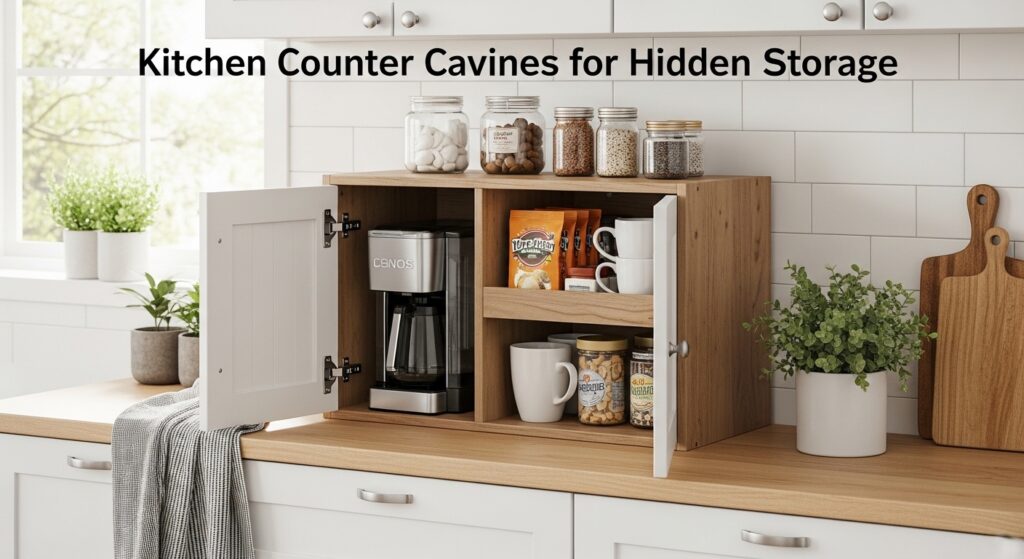 Countertop cabinet storage