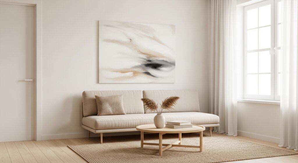 Minimalist Neutral Living Room