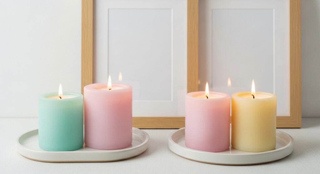 Pastel Candle Decor