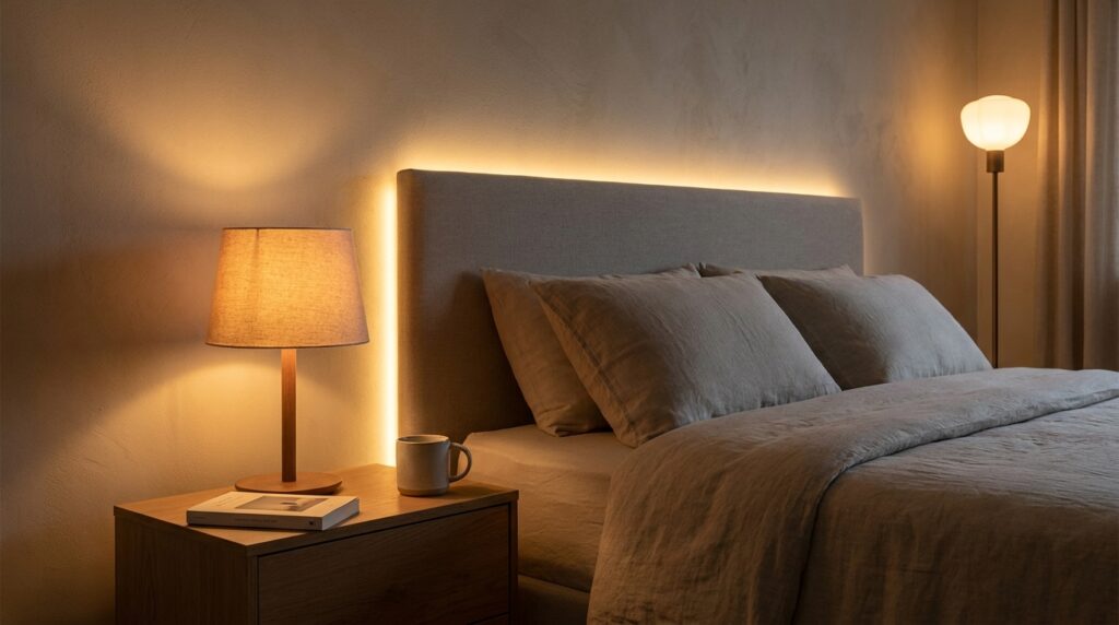 Warm lighting setup