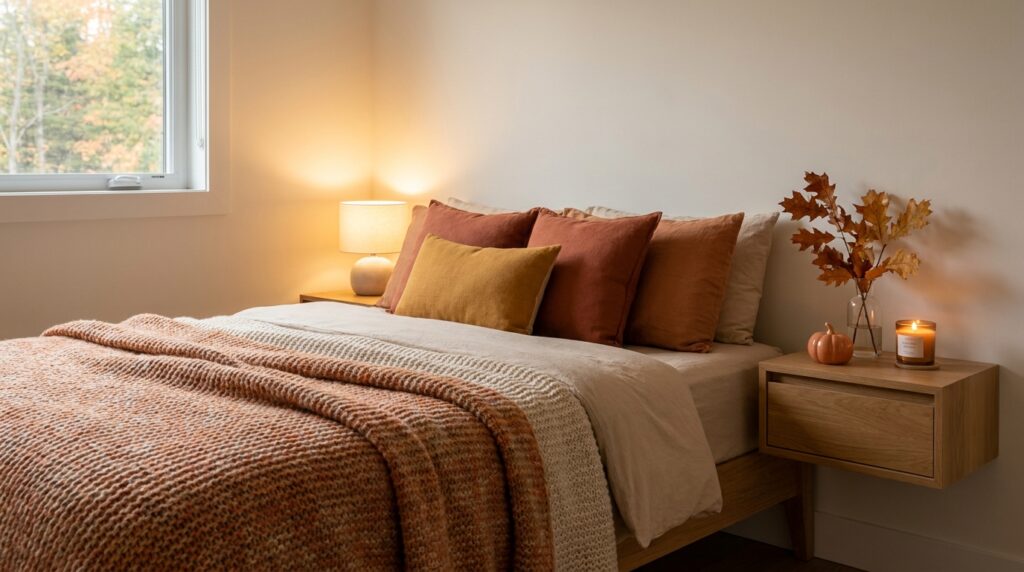 Fall cozy bedroom