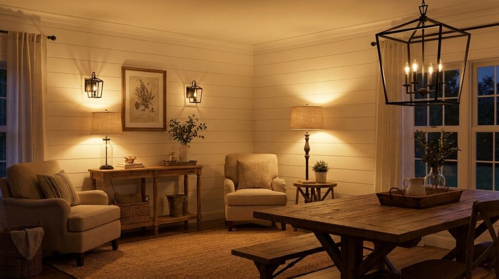 Warm Farmhouse Lighting