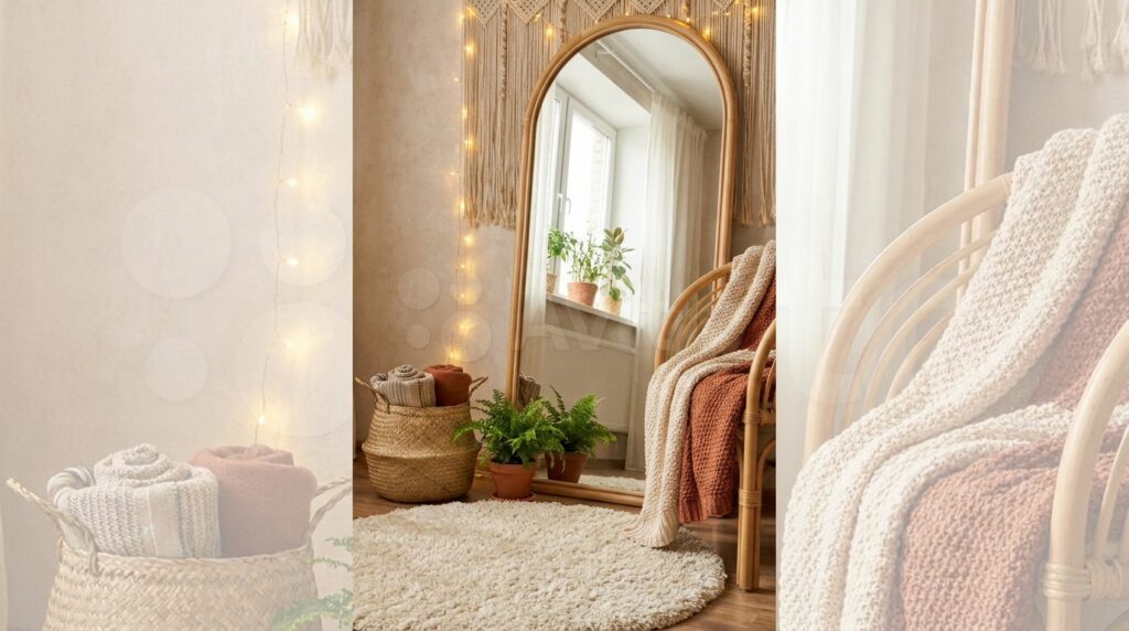 Boho Bedroom Mirror Corner
