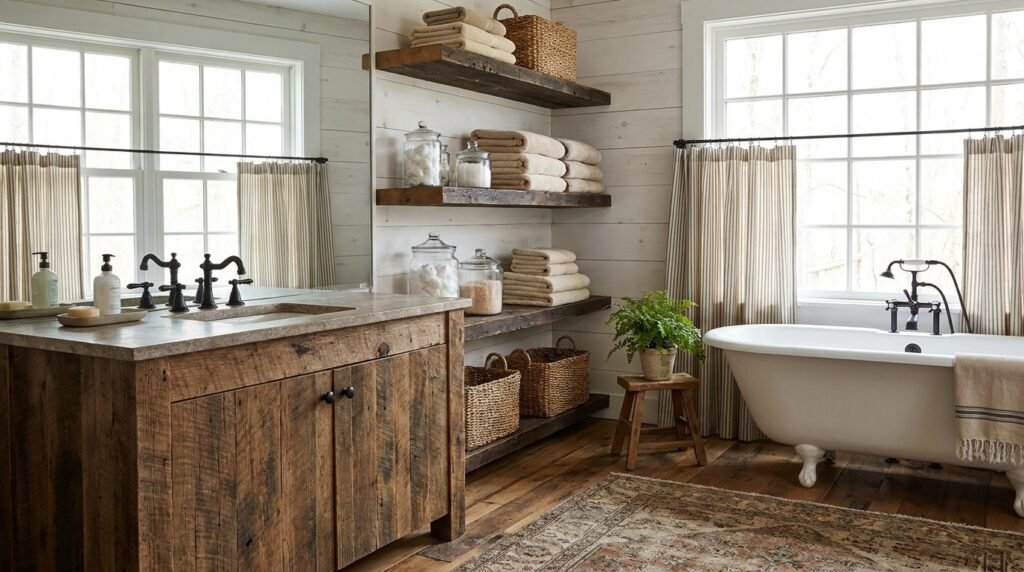 Rustic Farmhouse Bathroom