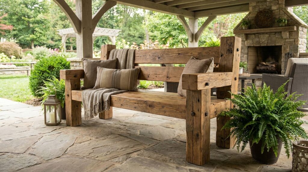 Rustic Wood Bench