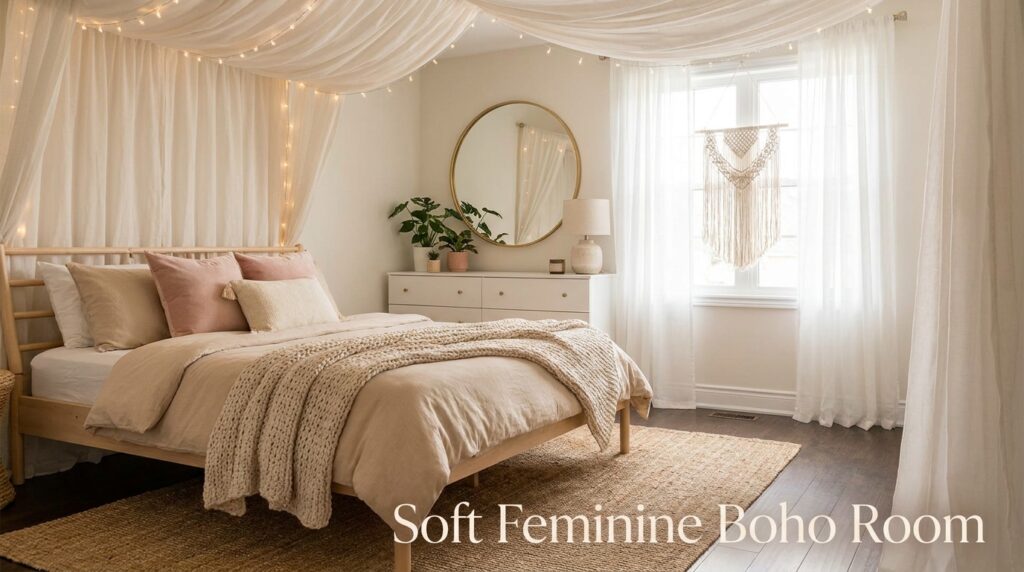 Soft Feminine Boho Room