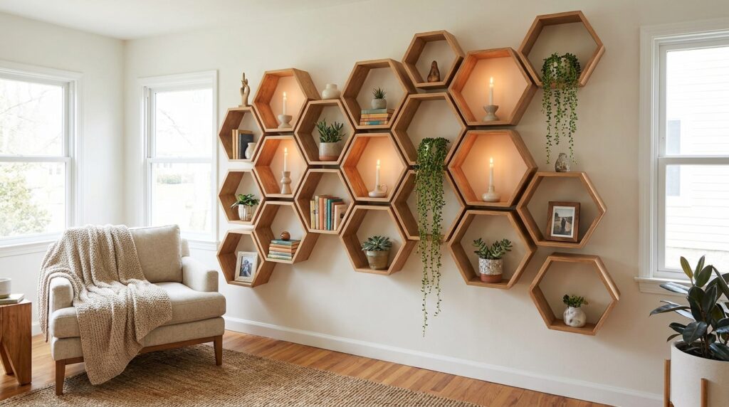 Honeycomb Shelf Decor