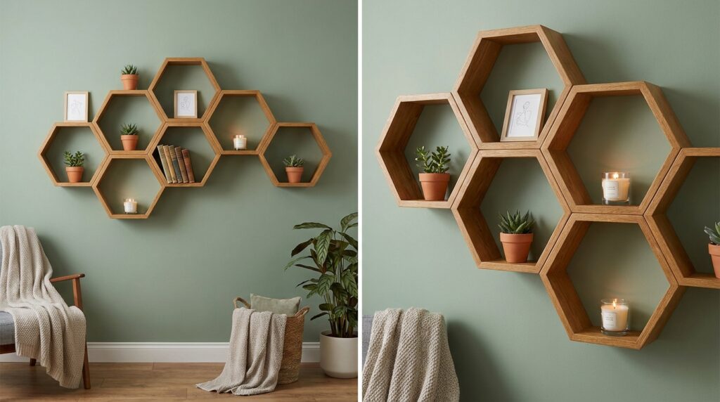 Honeycomb Shelf Styling