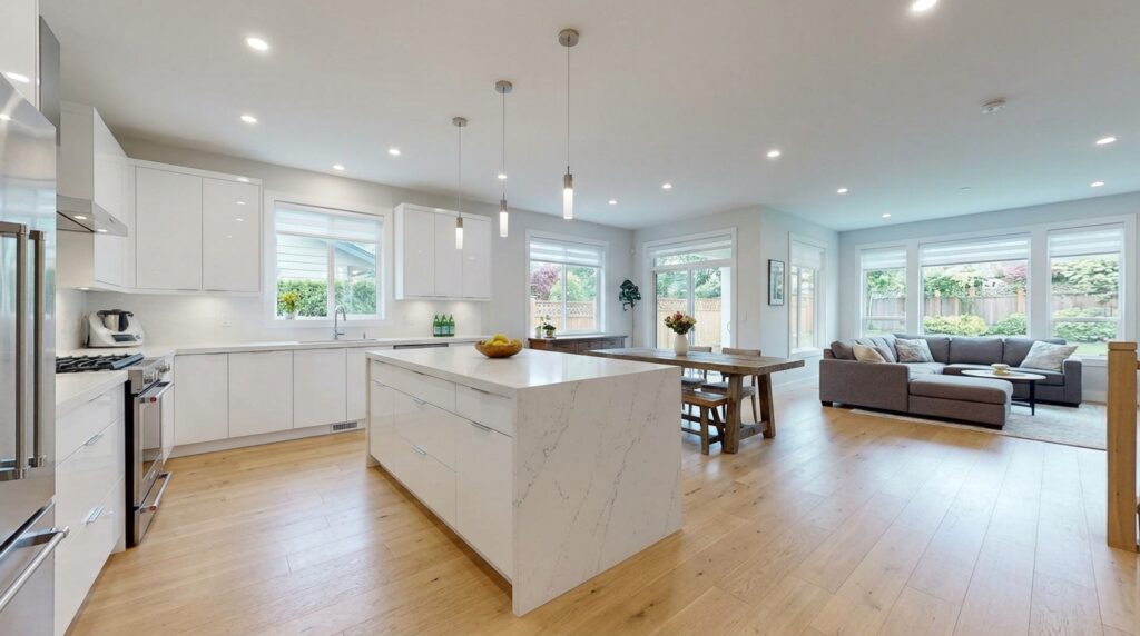 Open concept kitchen