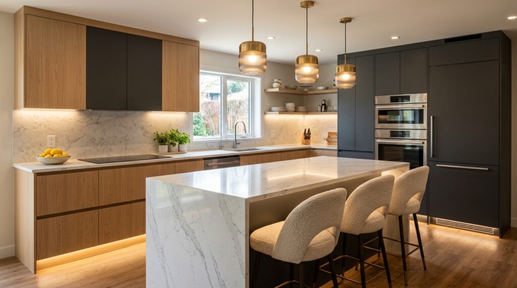 Balanced modern kitchen