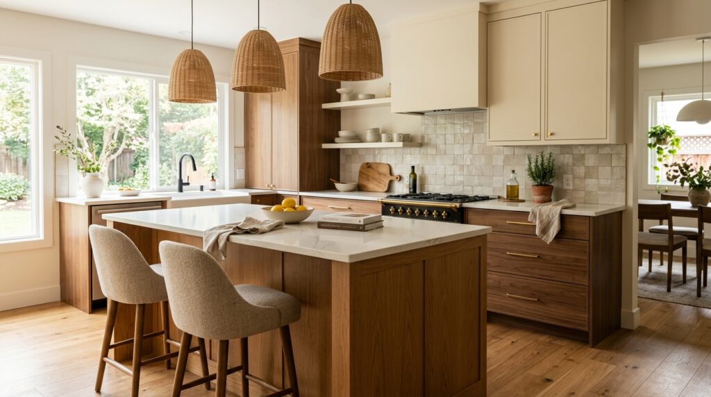 Bold geometric kitchen
