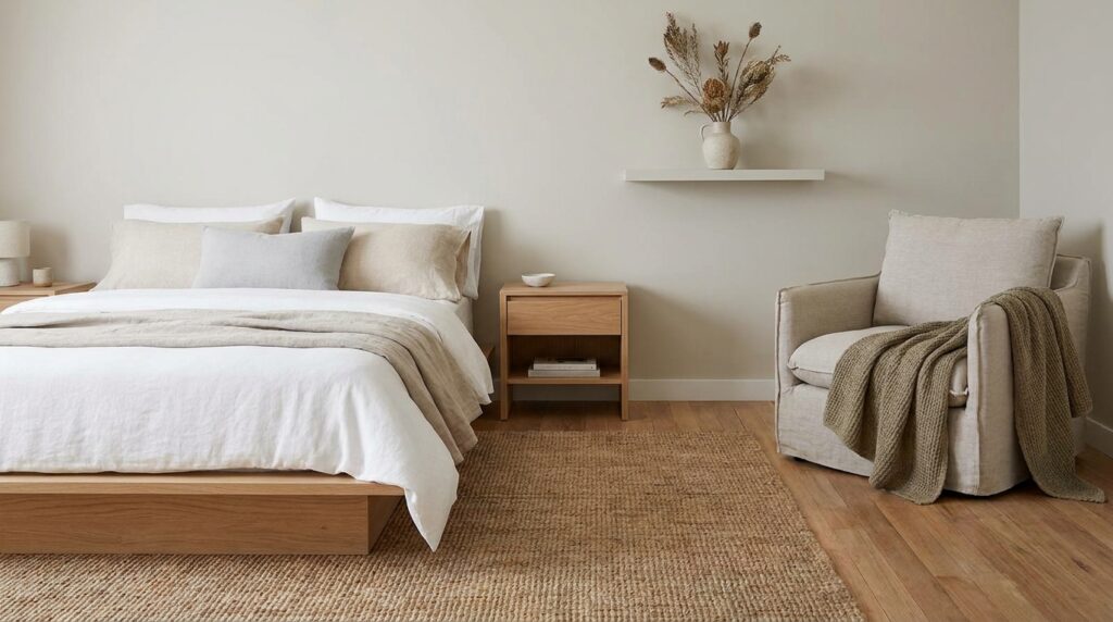 Neutral bedroom palette