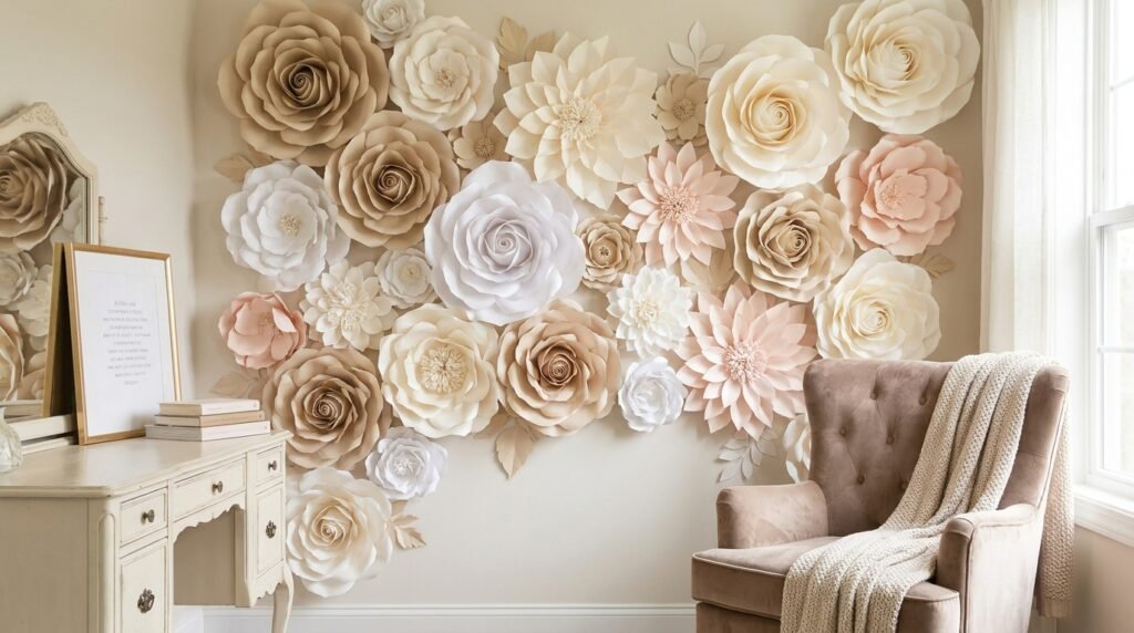 Paper Flower Wall Decor