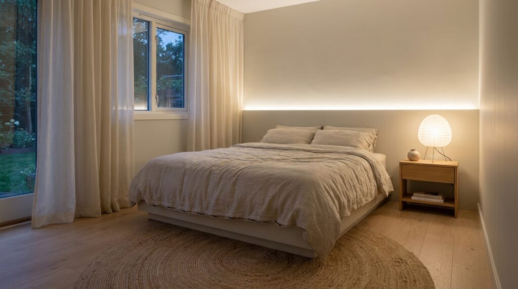 Peaceful bedroom vibe