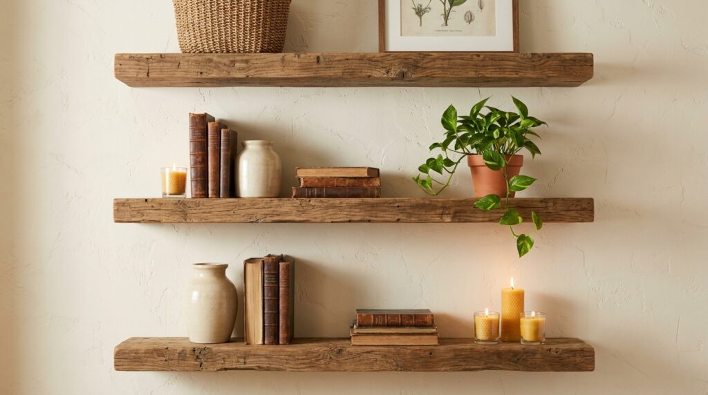 Wood Shelf Styling