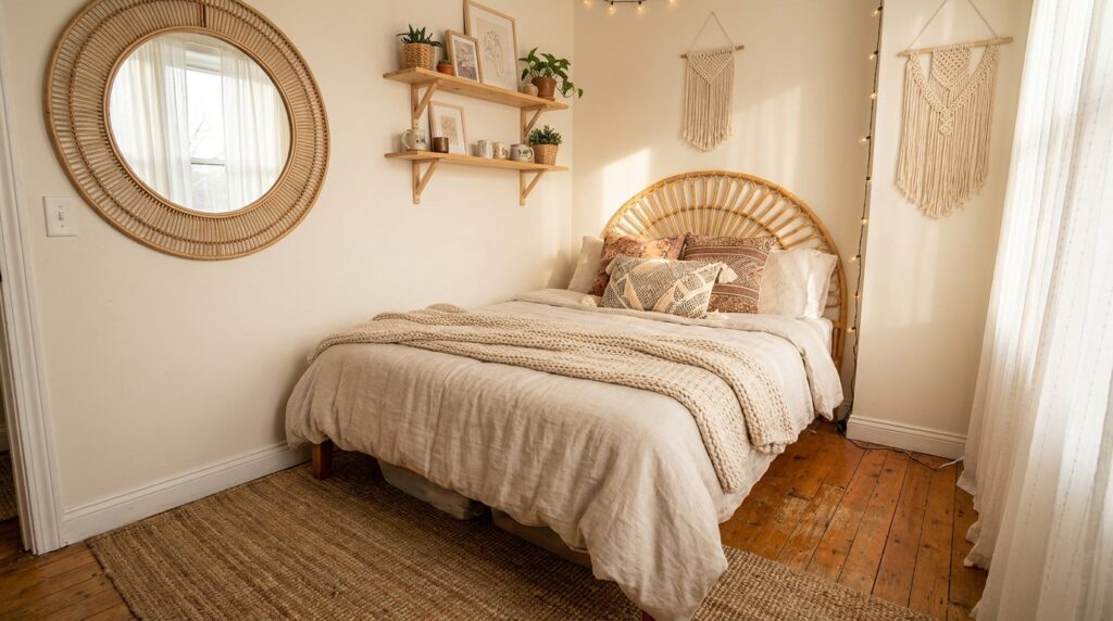 Small Space Boho Bedroom