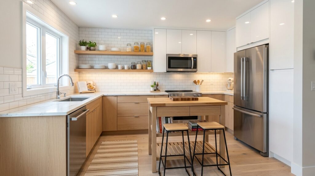Space-saving modern kitchen