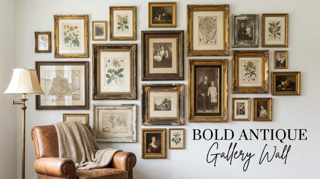 Anchor Text: Bold Antique Gallery Wall