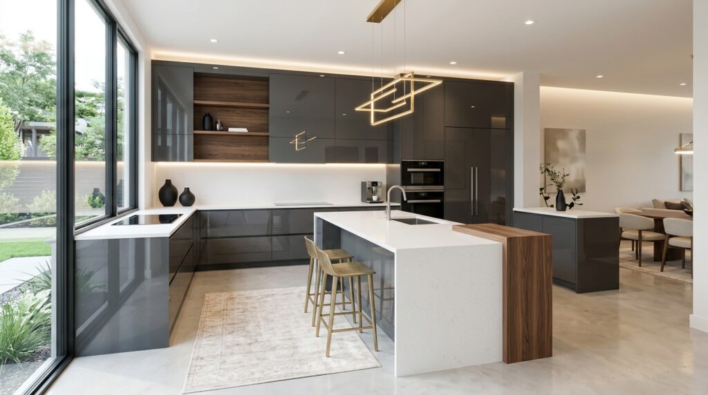 Ultra-modern glossy kitchen