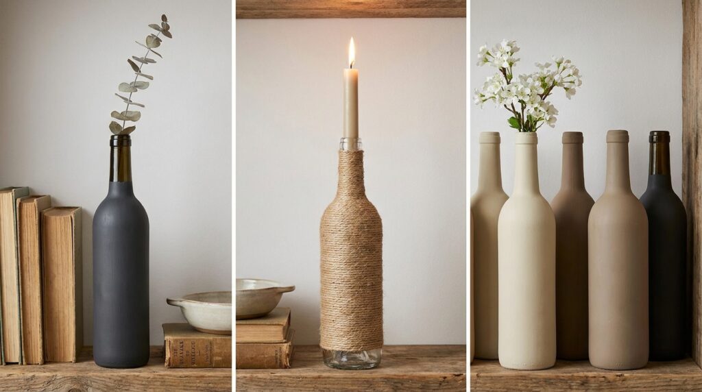 Painted Bottle Decor