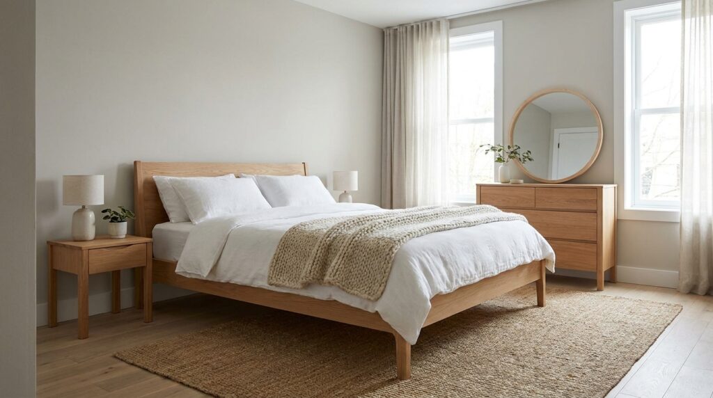 Wood accent bedroom