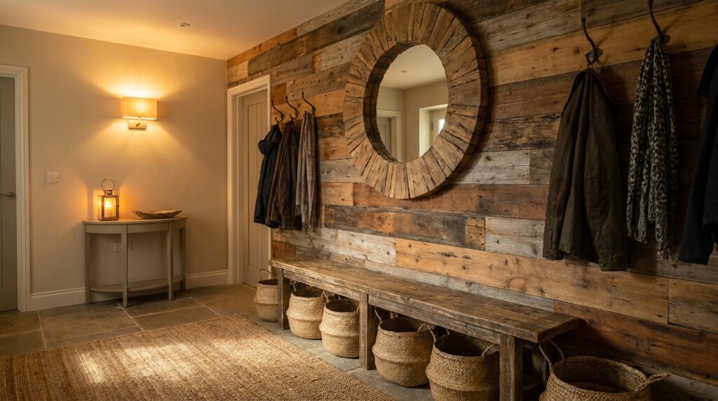 Rustic Entryway Wall