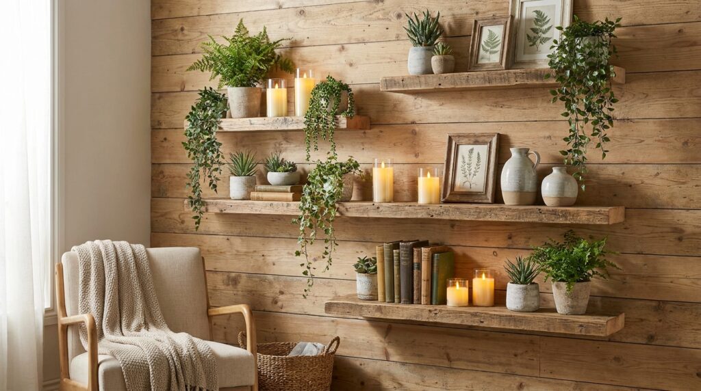 Wooden Plant Shelf