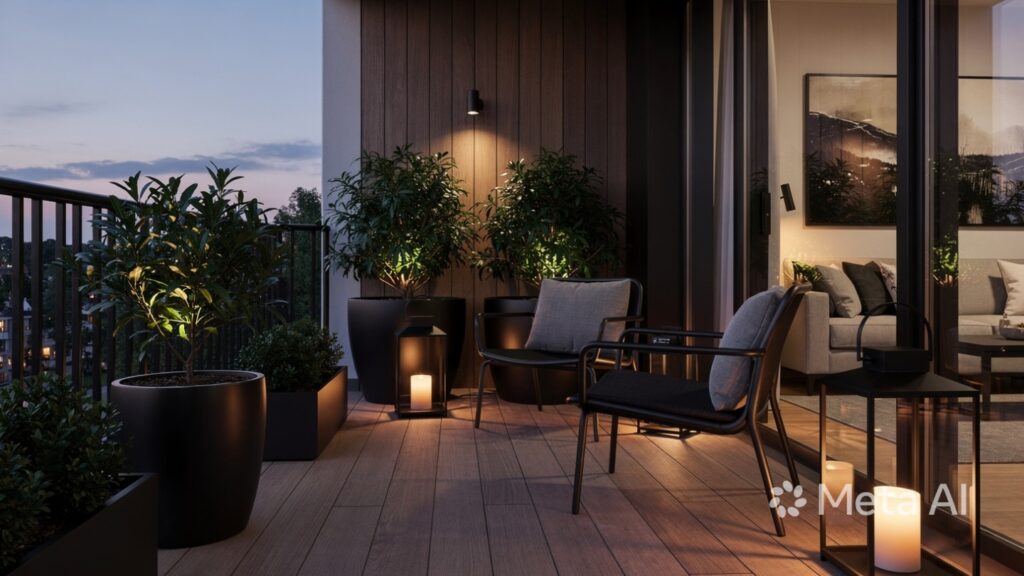 Modern Black Balcony