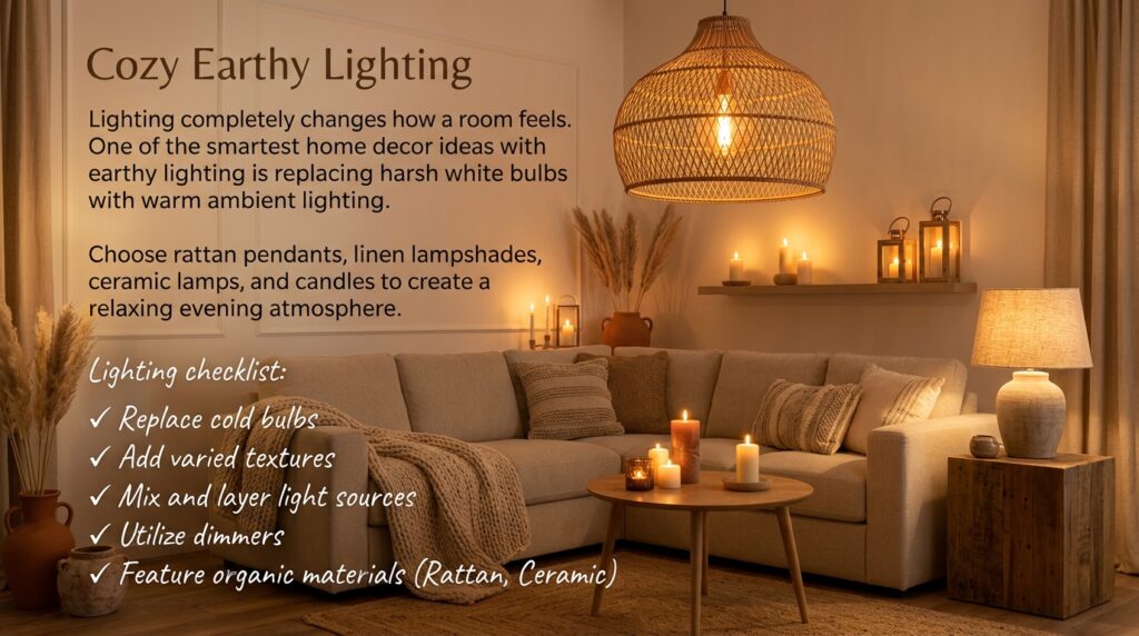 Cozy Earthy Lighting