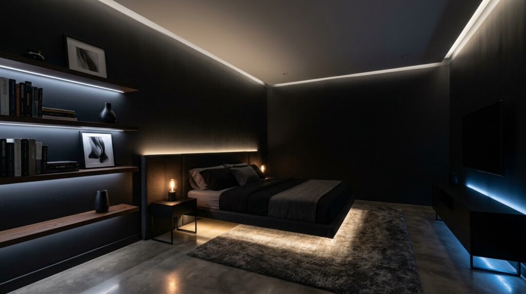 Modern Black Room Lighting