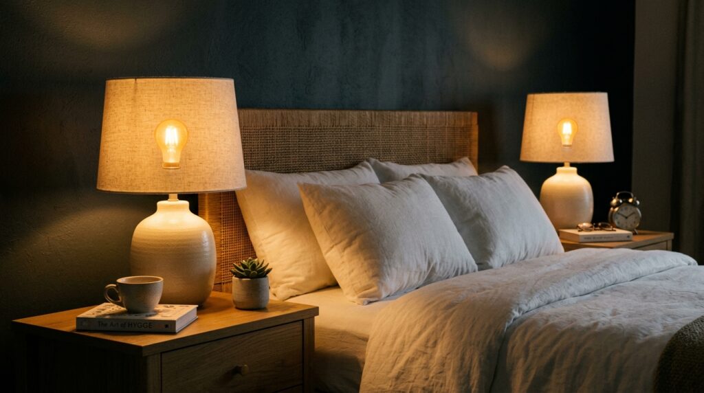 Warm Nightstand Lighting
