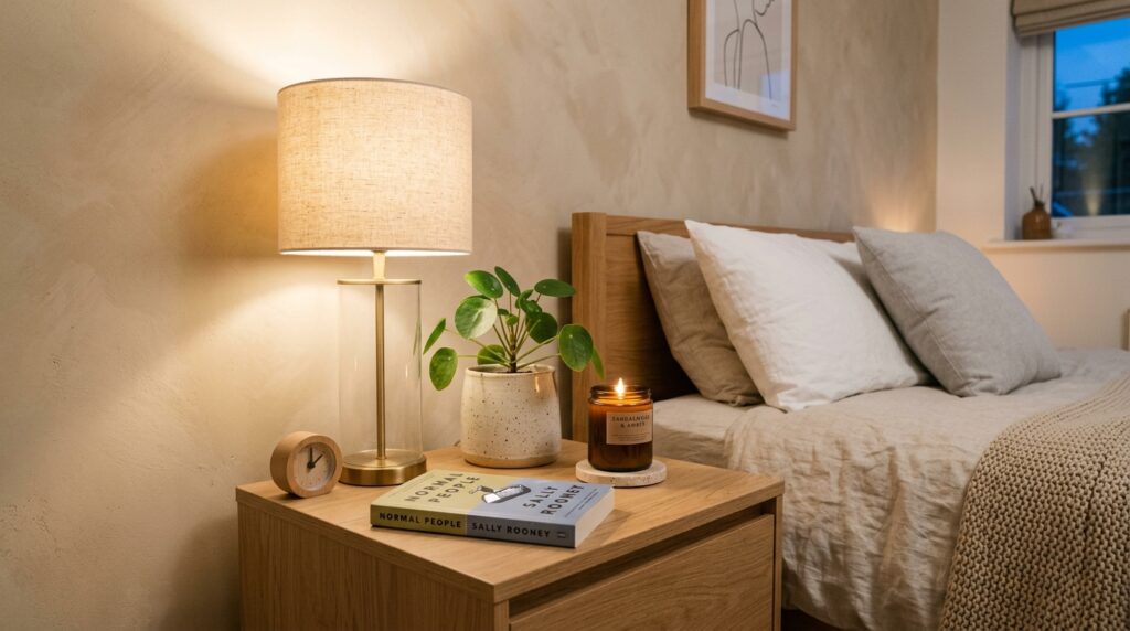 Aesthetic Bedside Setup