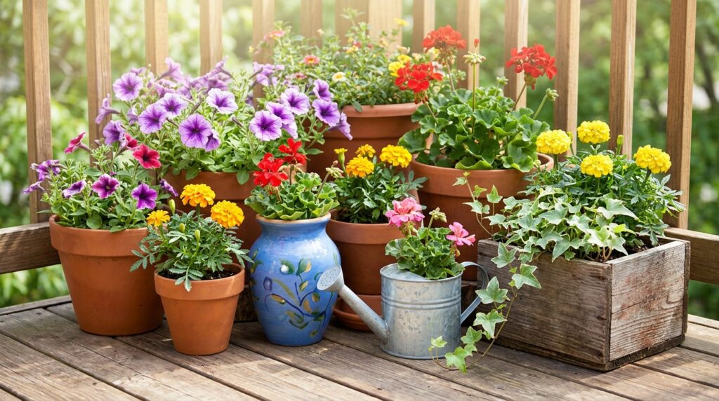Colorful Garden Planters