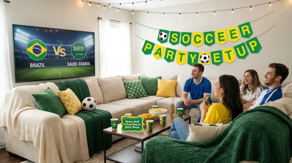 Soccer Party Setup
