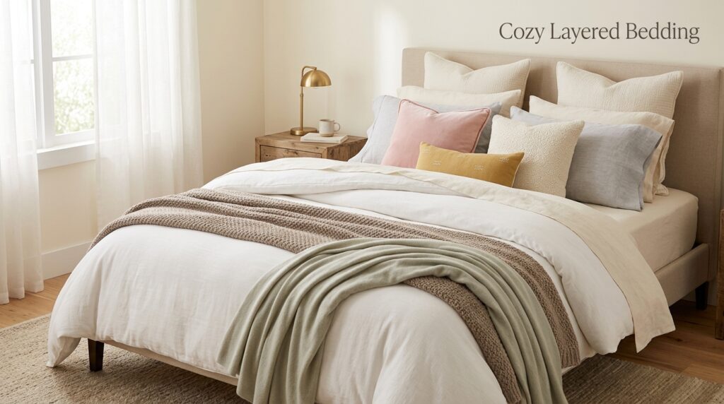 Anchor Text: Cozy Layered Bedding